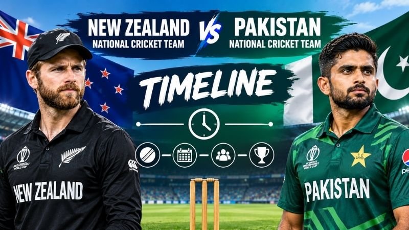 New Zealand National Cricket Team vs Pakistan National Cricket Team Timeline