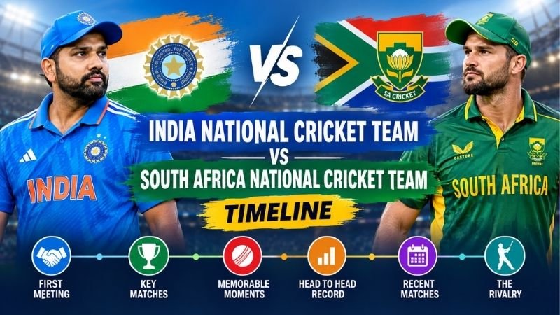India National Cricket Team vs South Africa National Cricket Team Timeline
