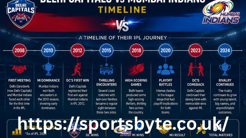 Delhi Capitals vs Mumbai Indians Timeline