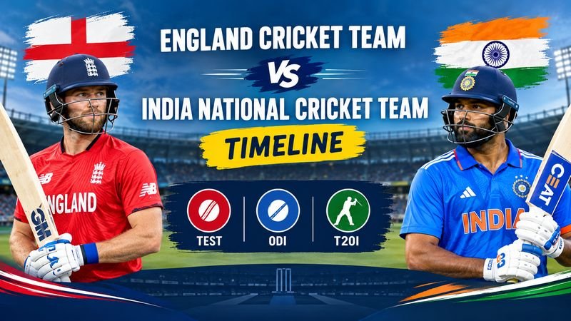 England Cricket Team Vs India National Cricket Team Timeline
