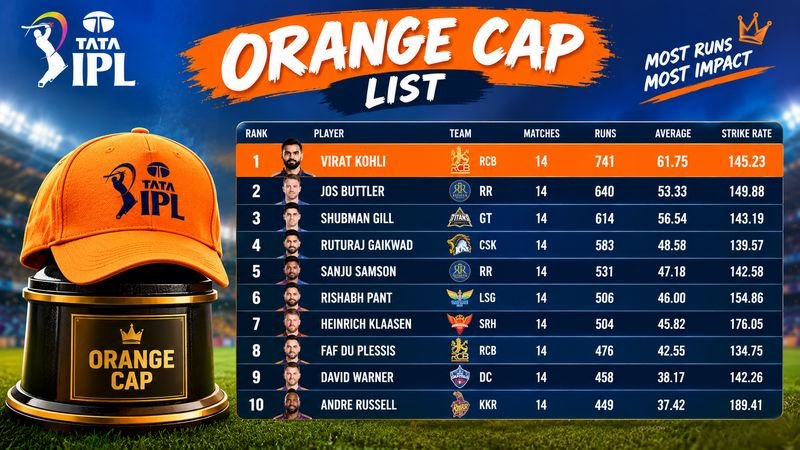 IPL 2026 Orange Cap List