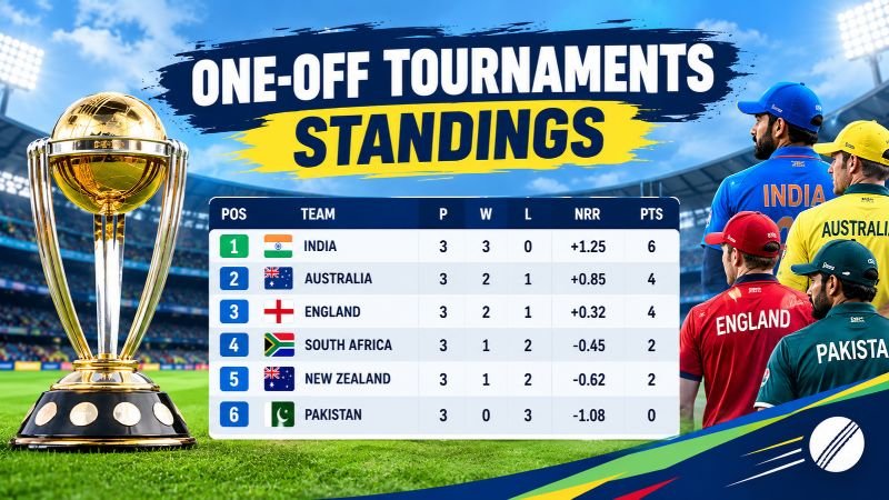 One-Off Tournaments Standings
