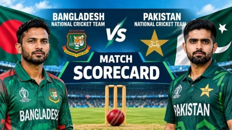 Bangladesh National Cricket Team vs Pakistan National Cricket Team Match Scorecard