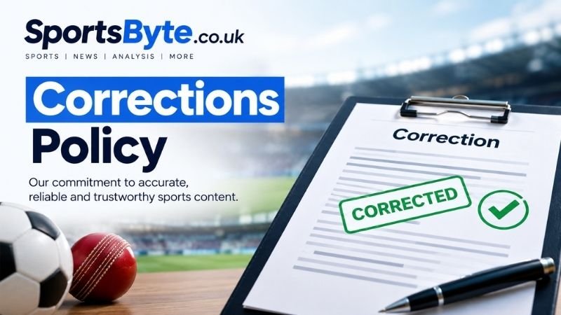 Corrections Policy | Sportsbyte.co.uk |