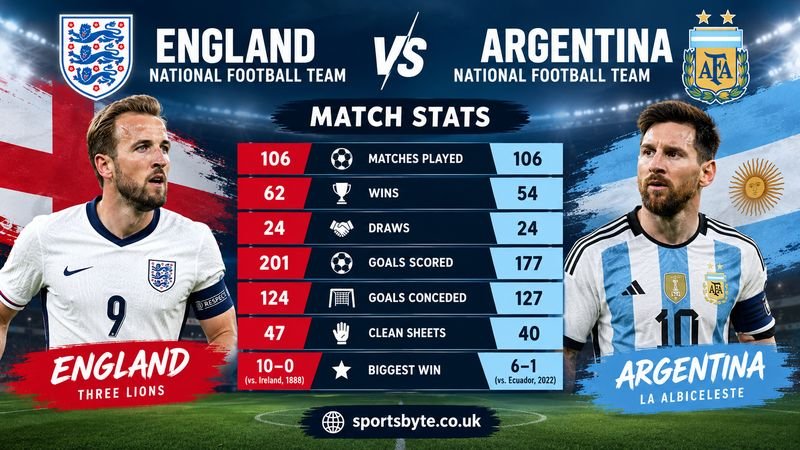England National Football Team vs Argentina National Football Team Stats: The Full Numbers Behind a Famous Rivalry