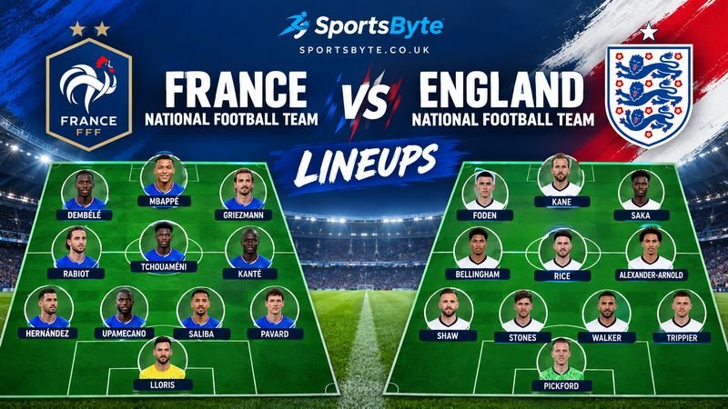 France National Football Team vs England National Football Team Lineups
