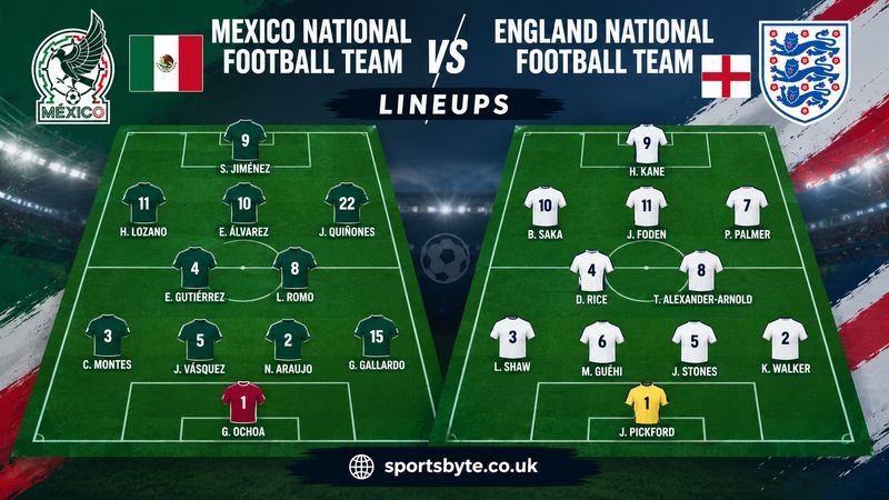Mexico National Football Team vs England National Football Team Lineups: Every Starting XI That Matters